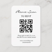 Simple moderne RSVP avec carte de boîtier de code (Devant)