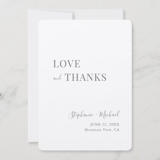 Simple moderne Rustic Love et Merci Kraft Mariage (Devant)