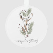 Simple Moderne Rustique Cerf de Noël en Bois (dos)