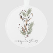 Simple Moderne Rustique Cerf de Noël en Bois (devant)
