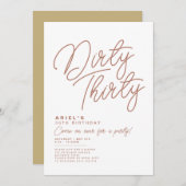 Simple Moderne Sale Trente Anniversaire Invitation (Devant / Derrière)