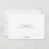 Simple moderne Script noir et blanc Merci (Dos)