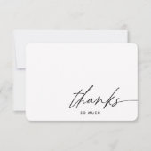 Simple moderne Script noir et blanc Merci (Devant)