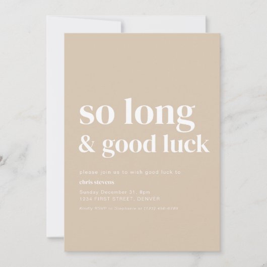 Simple moderne si long Invitation de la fête d'adi (Devant)