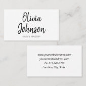 Simple moderne tendance main Lettré Carte de visit (Devant / Derrière)