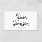 Simple moderne tendance main Lettré Carte de visit (Devant)