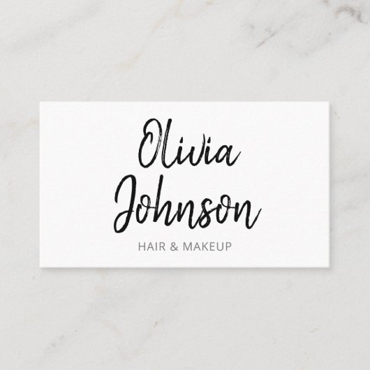 Simple moderne tendance main Lettré Carte de visit (Devant)