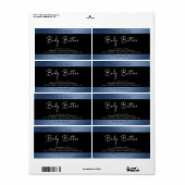 Simple moderne typographie de luxe étiquette noir (Feuille entière)