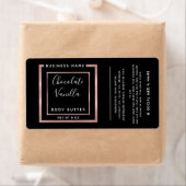 Simple moderne typographie rose or cadre étiquette (En situation)