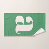 Simple moderne vert gras rétro Monogramme initial (Serviette à main)