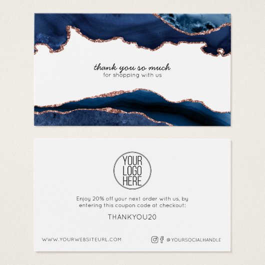 Simple moderne VOTRE LOGO ICI Remise Clients (Devant & derrière)