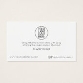 Simple moderne VOTRE LOGO ICI Remise Clients (Dos)