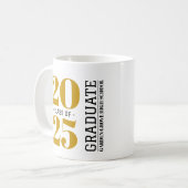 Simple Modernité Graduation Céramique Mug - Jaune (Devant gauche)