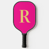 Simple Monogram Modern Hot Pink Pickleball Paddle (Achterkant)