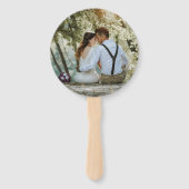 Simple Monogram Modern Photo Wedding Handwaaier (Achterkant)