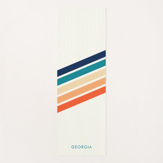 Simple Monogram Retro  Yogamat (Voorkant)