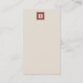 Simple Monogramed Executive Visitekaartje (Achterkant)