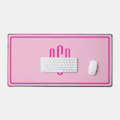 Simple Monogramme À Trois Lettres Rose Chaud (Clavier et souris)