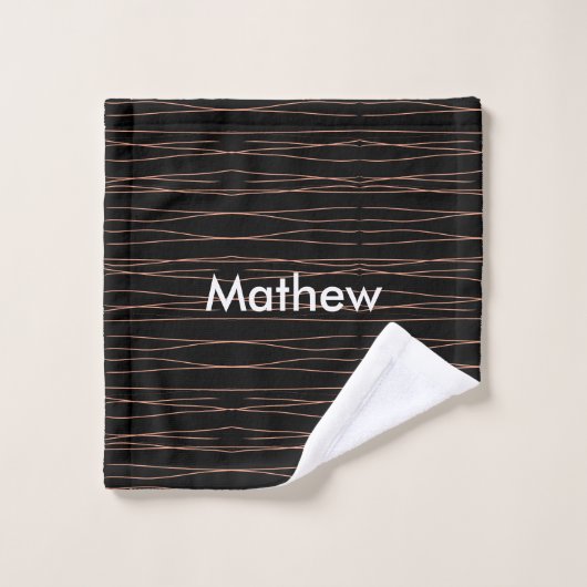 Simple monogramme ajouter votre nom lettre man min (Gant de toilette)