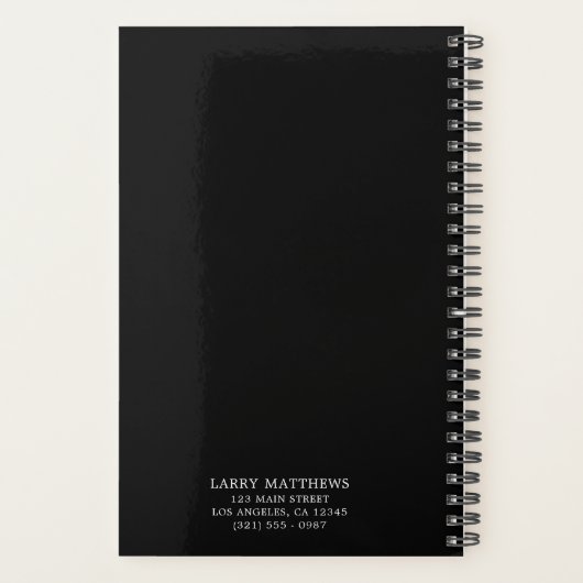 Simple Monogramme Black Business (Dos)