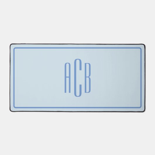 Simple Monogramme Bleu À Trois Lettres (Recto)