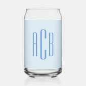 Simple Monogramme Bleu À Trois Lettres (Recto)