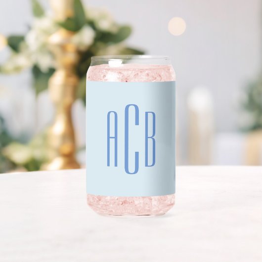 Simple Monogramme Bleu À Trois Lettres (Insitu (Mariage))