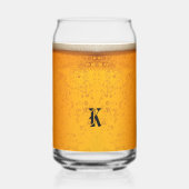 Simple Monogramme de bière dorée Soirée de Noël (Recto)