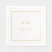 Simple Monogramme Élégant de Mariage (Recto)