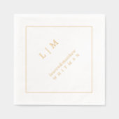 Simple Monogramme Élégant de Mariage (Recto)