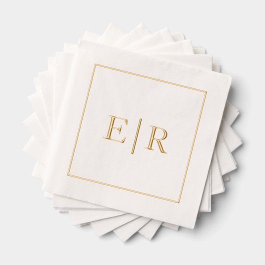 Simple Monogramme Élégant Mariage (Insitu (empilé))