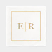 Simple Monogramme Élégant Mariage (Recto)