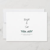 Simple Monogramme Floral Rose Save The Date (Dos)