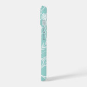 Simple Monogramme Initial Floral Bleu Turquoise (Côté gauche)