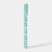 Simple Monogramme Initial Floral Bleu Turquoise (Côté droit)