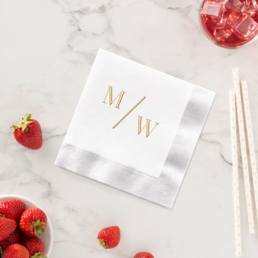 Simple Monogramme Initiale 2 Mariage Mariée Mari (Insitu (Fraise))