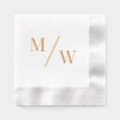 Simple Monogramme Initiale 2 Mariage Mariée Mari (Recto)