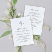 Simple Monogramme Mariage Invitation & Détails Ret