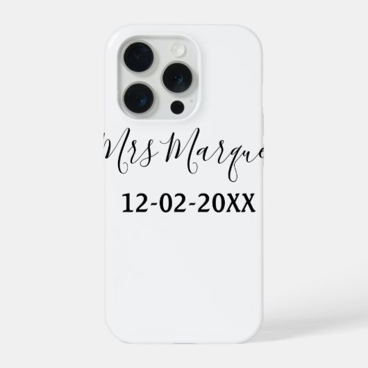 simple monogramme minimal Mme M. nom date année Th (Verso)