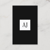 Simple monogramme moderne élégant carte de visite (Devant)