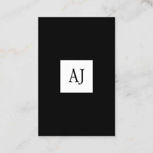 Simple monogramme moderne élégant carte de visite (Devant)