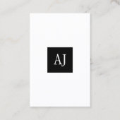 Simple monogramme moderne élégant carte de visite (Devant)