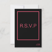 Simple monogramme moderne mariage RSVP CARD (Devant)