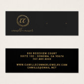 Simple Monogramme Or Joaillerie Designer Boucles d (Devant & derrière)