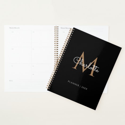 Simple Monogramme Or Noir Script 2023 (Devant avec enveloppe)