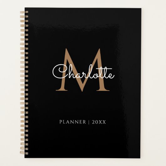 Simple Monogramme Or Noir Script 2023 (Devant)