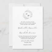 Simple Monogramme Photo Wedding Invitation avec RS (Devant)