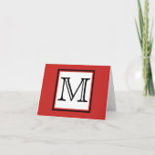 Simple Monogramme rouge noir blanc blanc noir (Devant)