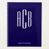 Simple Monogramme Trois Lettres Bleu Foncé (Devant)