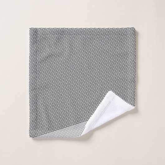Simple Motif noir et blanc Abstrait moderne (Gant de toilette)